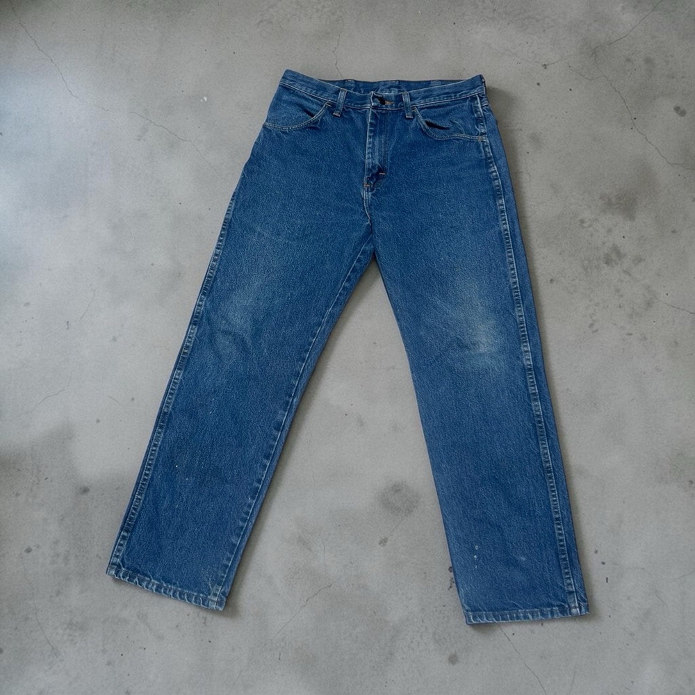 Rustler Straight Jeans Mens 33 x 30 Blue‎ 100% Cotten